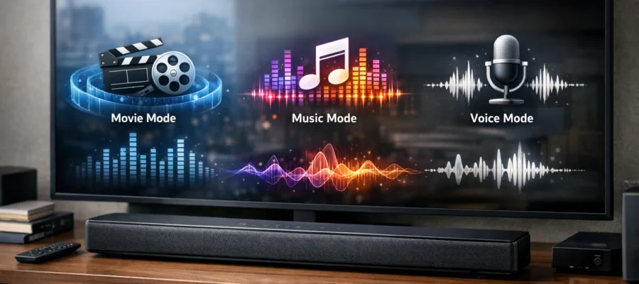Erklaerung verschiedener Soundbar Klangmodi und wie man sie richtig nutzt