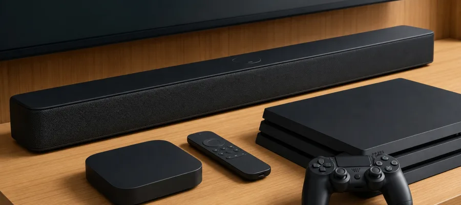 Problemloses Koppeln einer Soundbar mit Streaming-Geraeten und Spielkonsolen