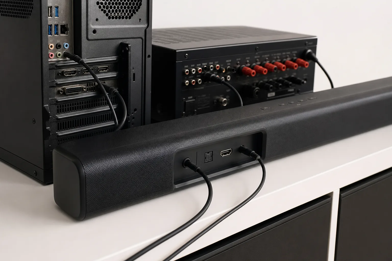 Soundbar Anschluss an PC und Heimkino-Geraete: DIY-Anleitung fuer optimale Verbindungen
