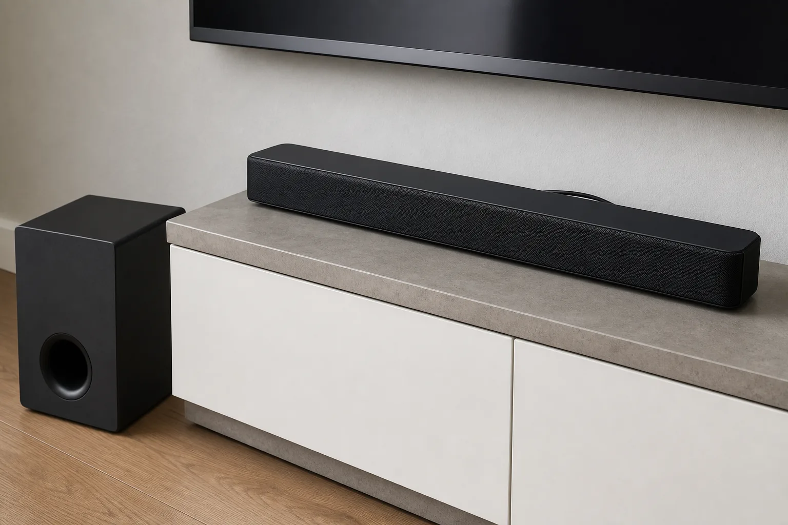 Wie man eine Soundbar mit Subwoofer verbindet und richtig konfiguriert